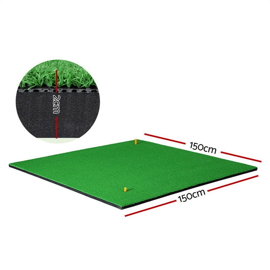 NNEDSZ Golf Hitting Mat Portable Driving Range Practice Training Aid 150x150cm-1