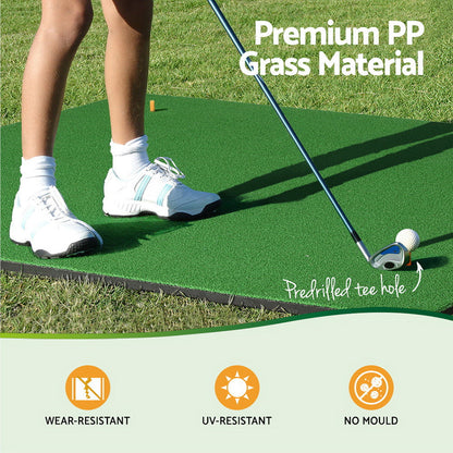 NNEDSZ Golf Hitting Mat Portable Driving Range Practice Training Aid 150x150cm-3